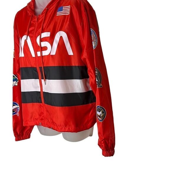 NASA Red Graphic Windbreaker by
Chemistry With Pockets Large NWT - Picture 2 of 6